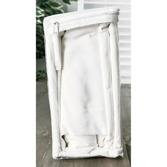 My Pillow Split King White 250 Thread Count Percale Cotton 5 Piece Sheet Set - Picture 4 of 5